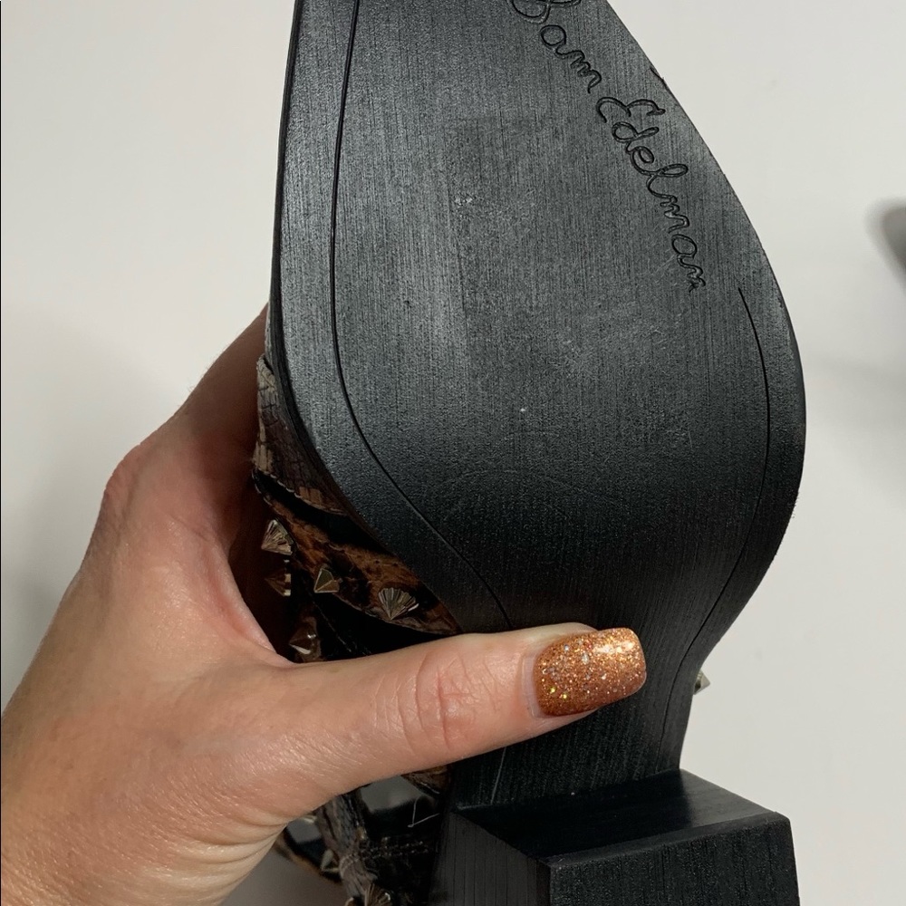 Sam Edelman Elana Studded Python Print Boots 7 New - image 8